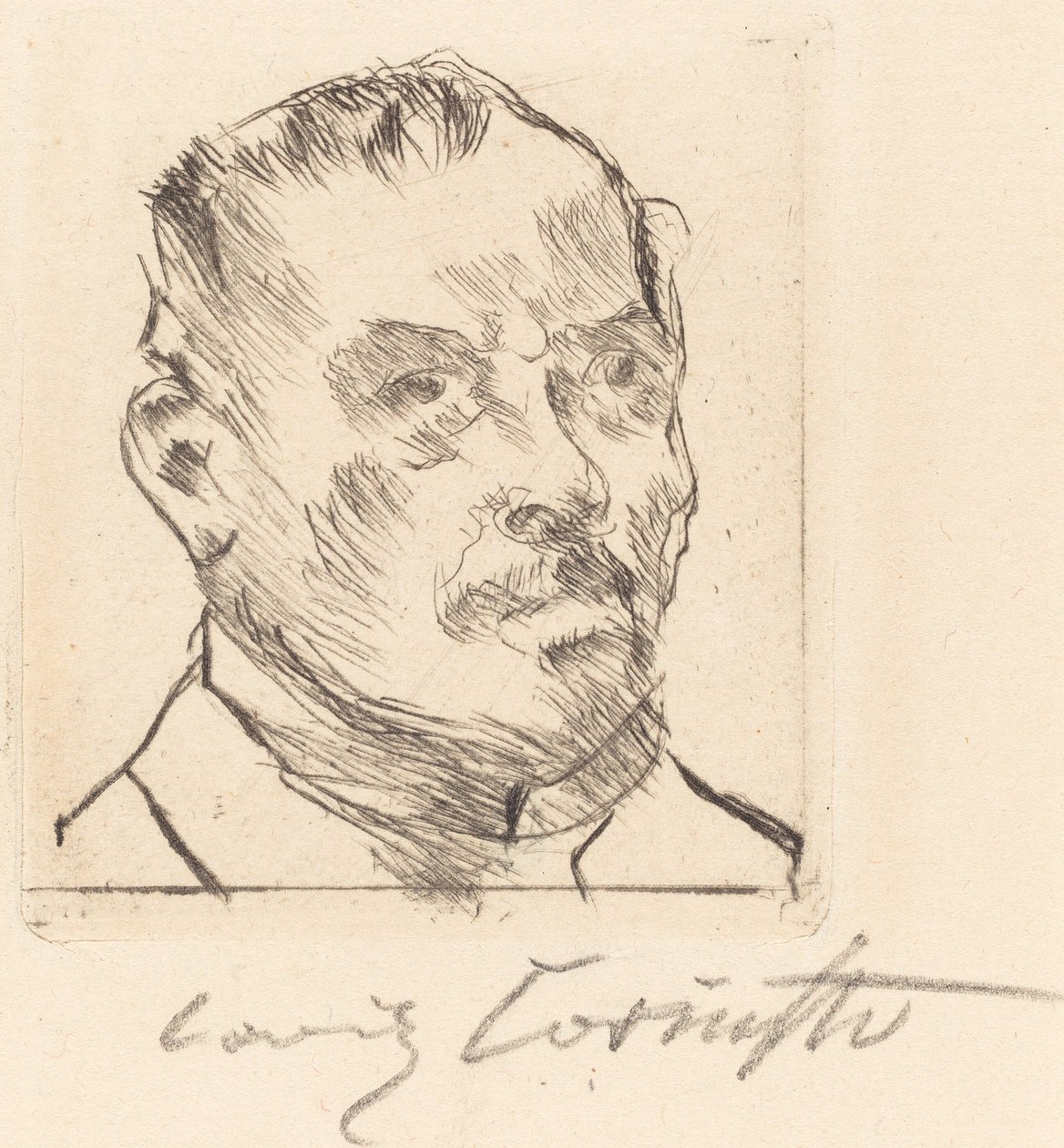 Selvportræt - Hoved af Lovis Corinth