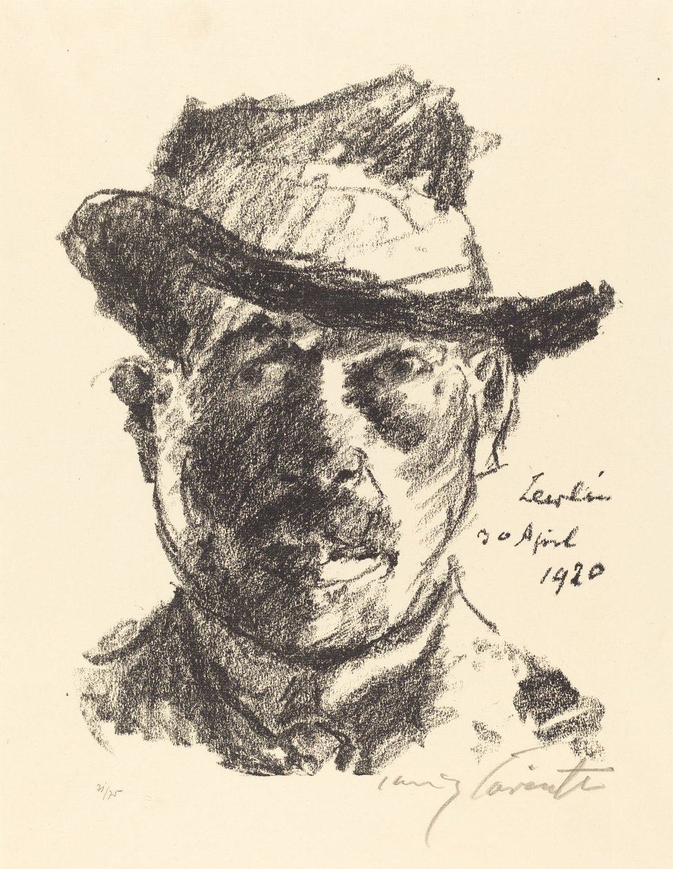 Selvportræt (selvportræt) af Lovis Corinth