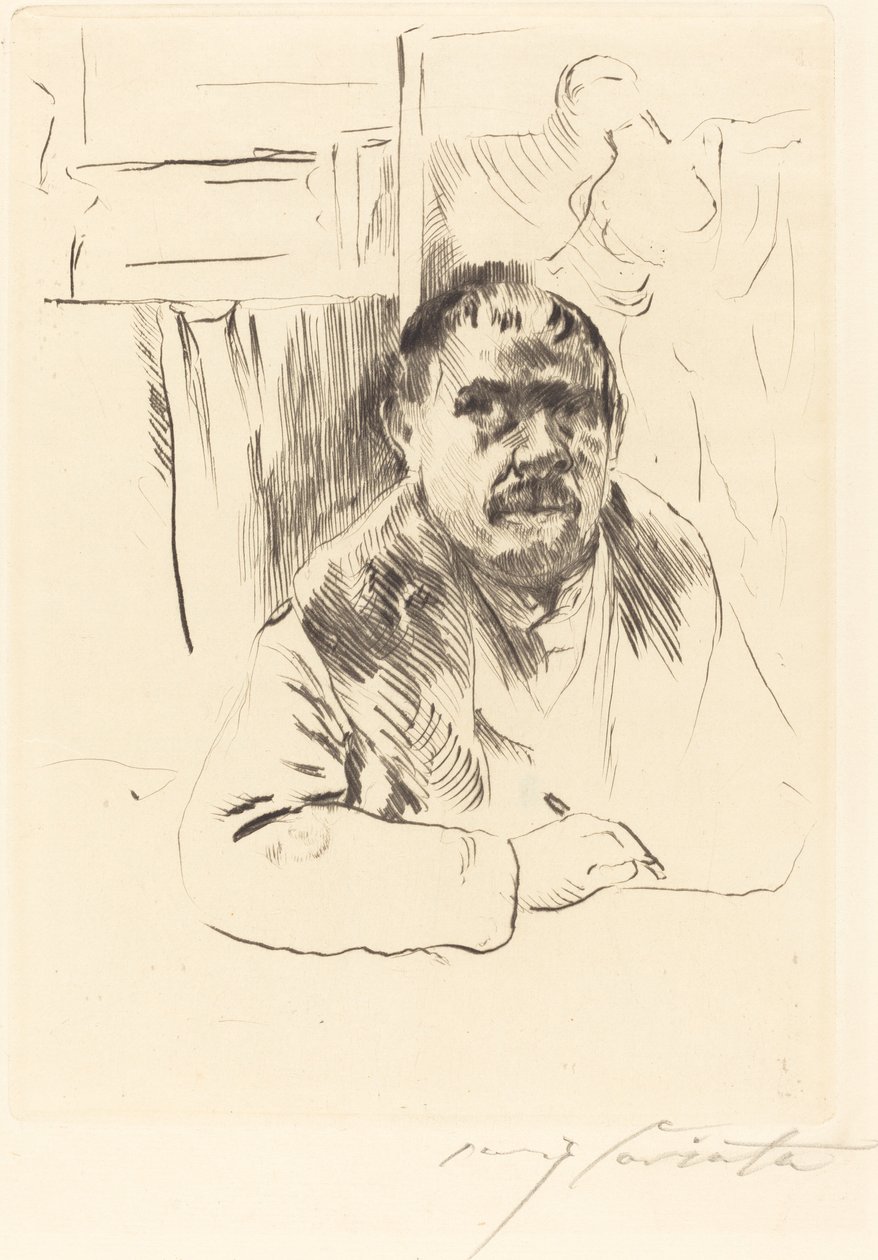 Selvportræt i pelsfrakke af Lovis Corinth