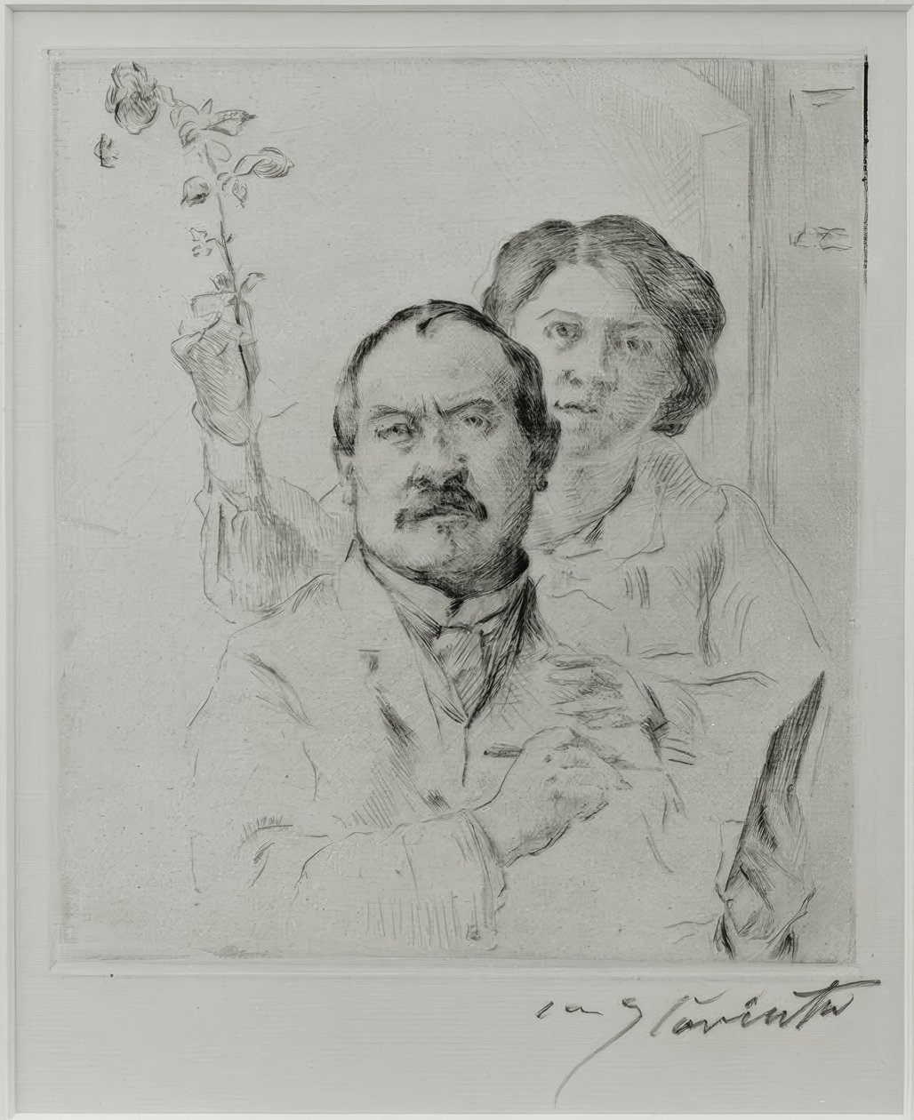Selvportræt med sin kone Charlotte Berend-Corinth af Lovis Corinth