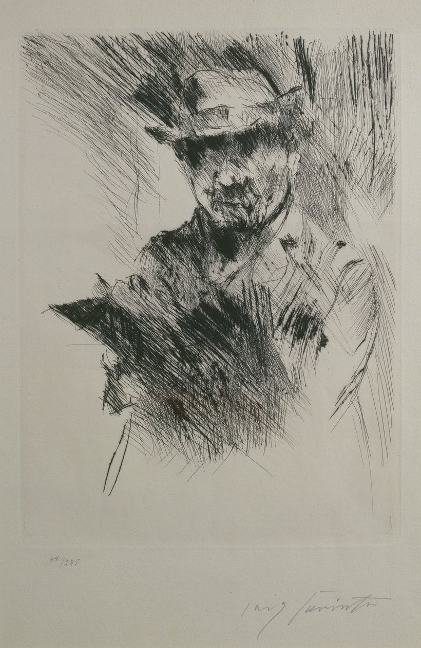 Selvportræt, ca. 1920-21 (tørpunkt) af Lovis Corinth