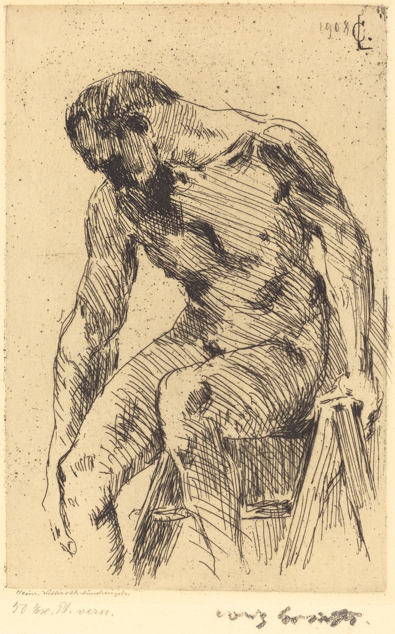 Siddende nøgen mand Siddende nøgen mand, 1908. af Lovis Corinth