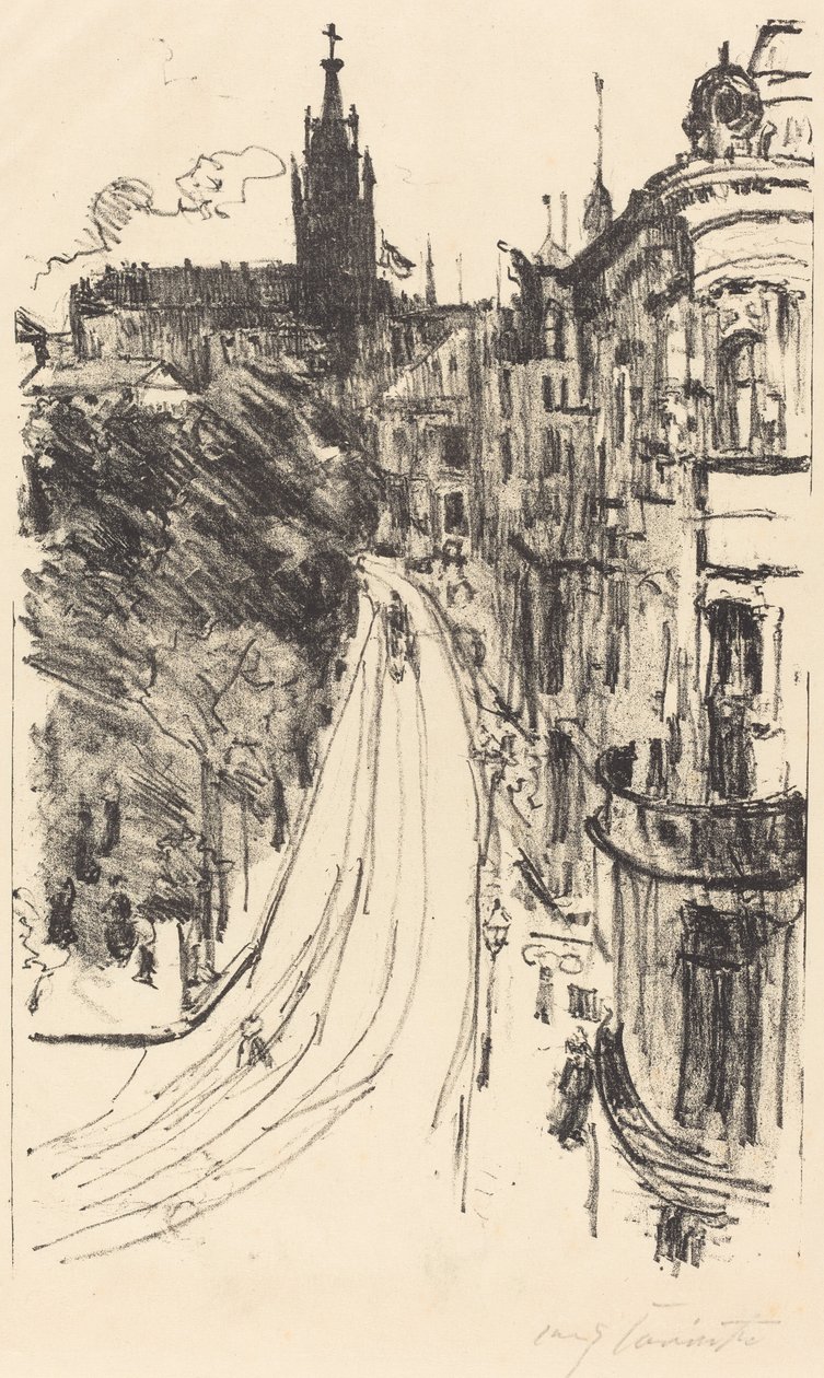 Gade i Koenigsberg (gade i Koenigsberg) af Lovis Corinth