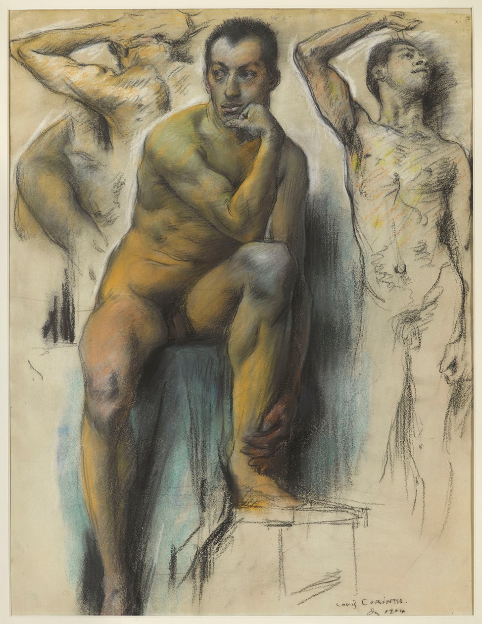 Studier af mandlige nøgenbilleder af Lovis Corinth