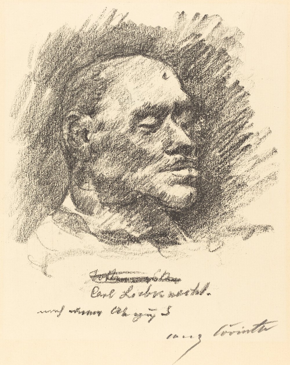 Liebknechts dødsmaske af Lovis Corinth