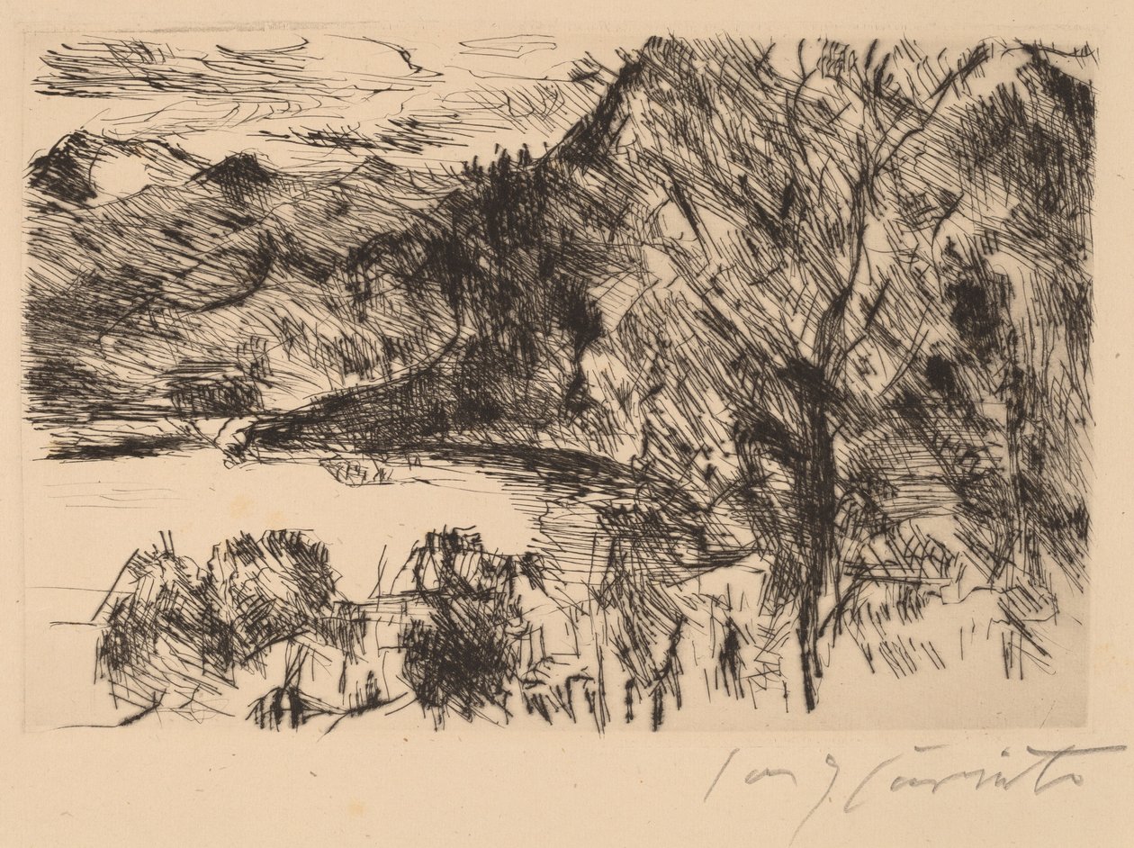 Walchensee mit Jochberg Walchensee med Jochberg, 1923. af Lovis Corinth