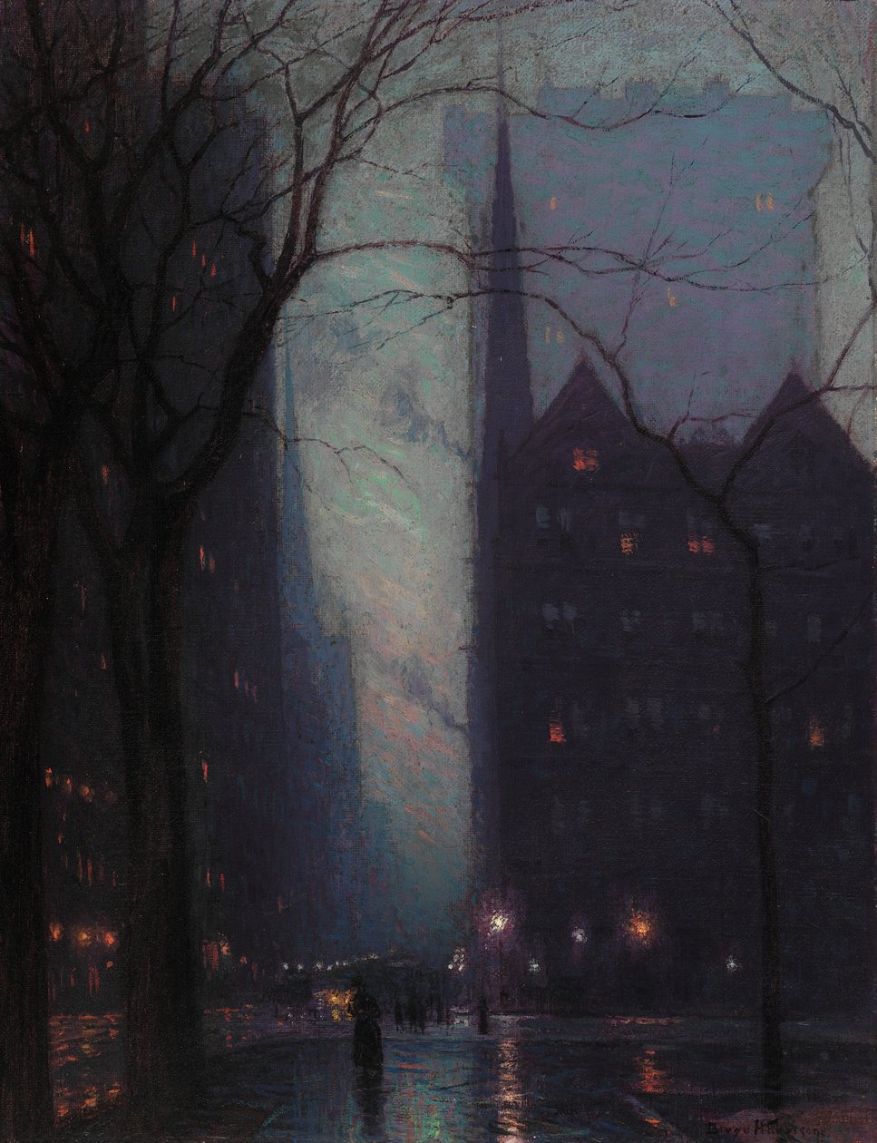Fifth Avenue ved Twilight, ca. 1910 af Lowell Birge Harrison