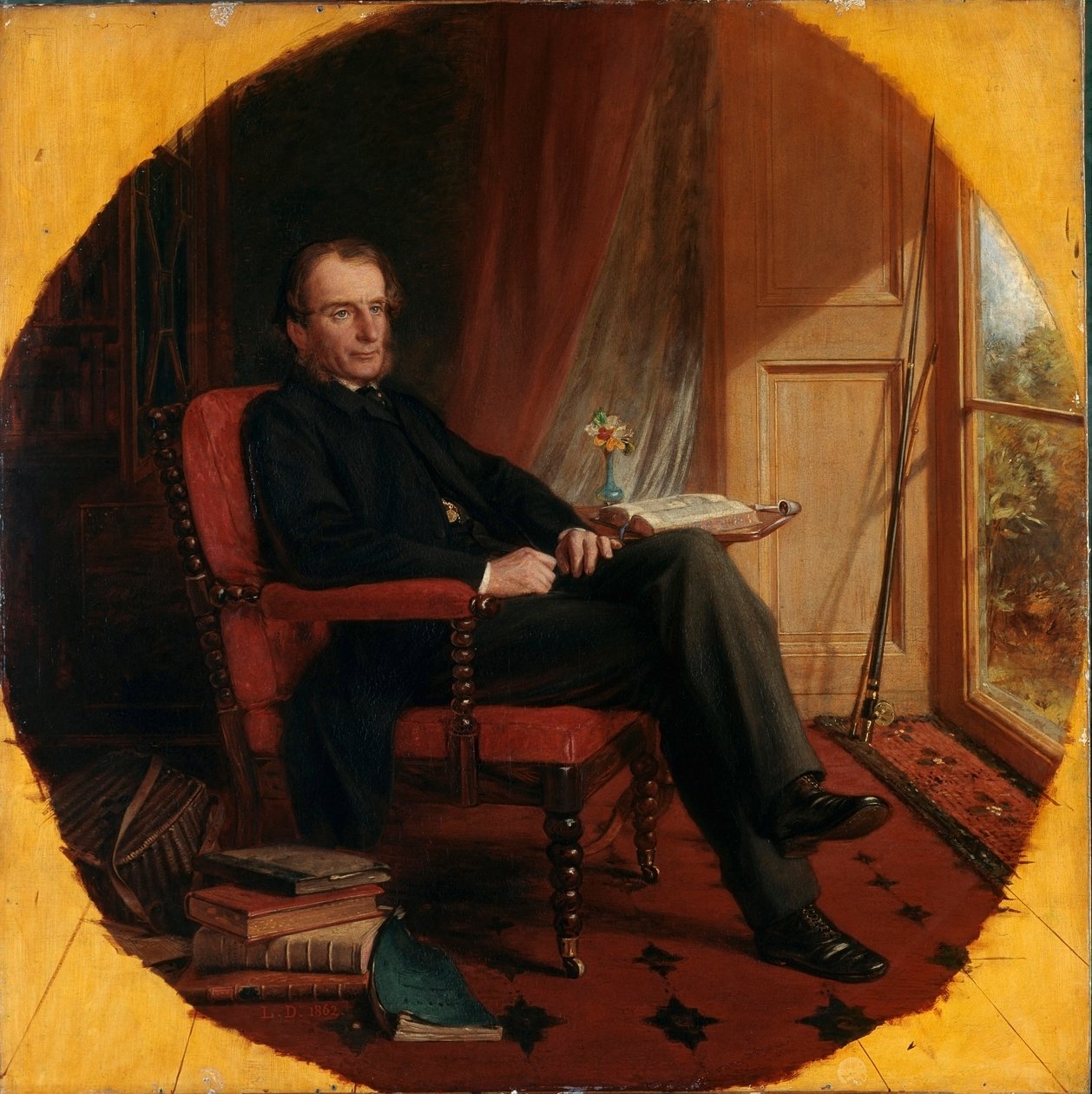 Portræt af den engelske forfatter Charles Kingsley (1819-1875) Maleri af Lowes Cato Dickinson (1819-1908) 1862 London, National Portrait Gallery af Lowes Cato Dickinson