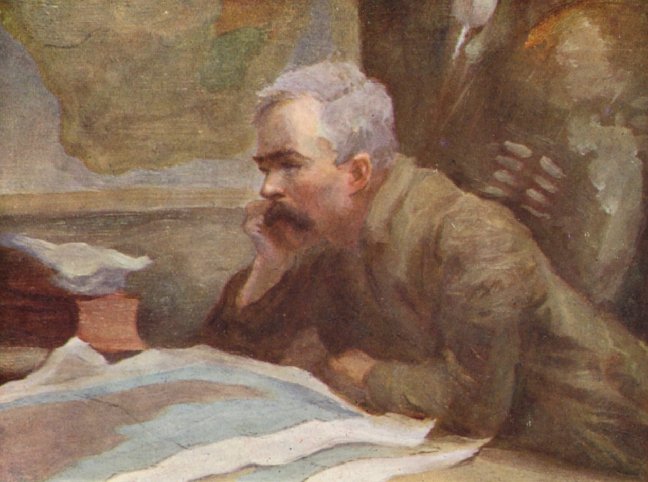 Illustration til H.M. Stanleys liv (farvelitografi) af Lowes Dalbiac Luard