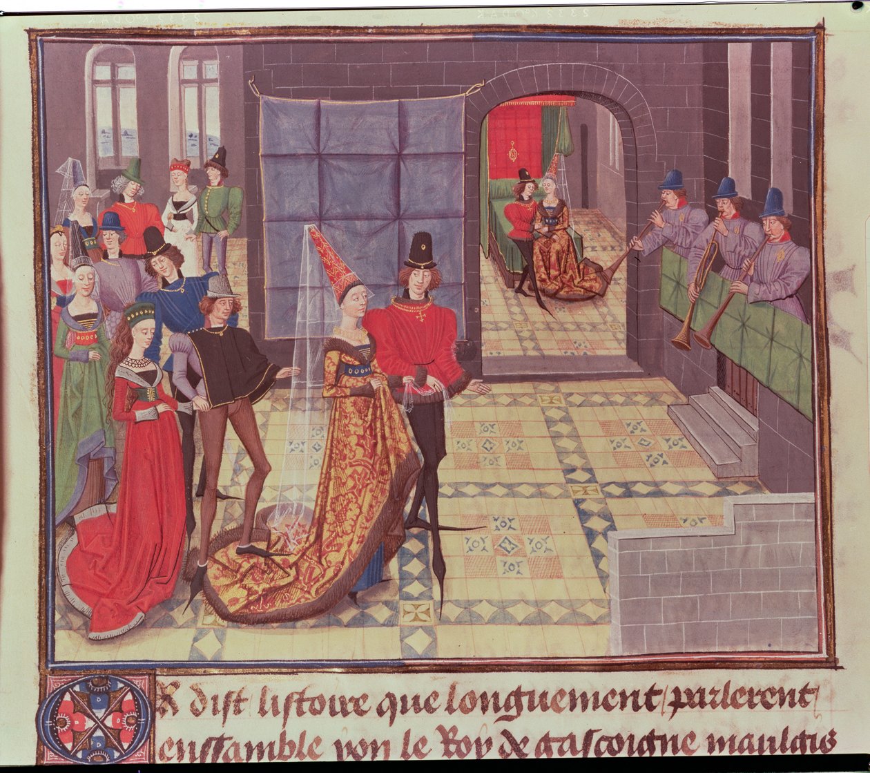 Ms 5073 f.117v Ægteskabet, fra Renaud de Montauban-cyklussen af Loyset Liedet