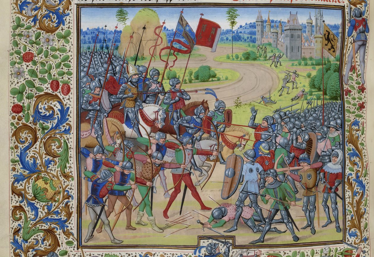 Slaget ved Dunkerque den 25. maj 1383, ca 1470-1475. af Loyset Liedet