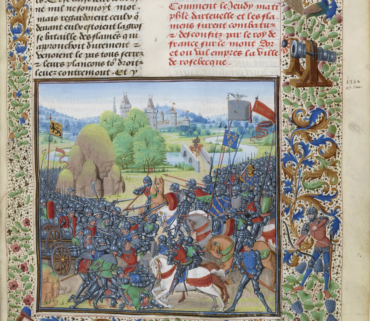 Slaget ved Roosebeke den 27. november 1382, ca 1470-1475. af Loyset Liedet