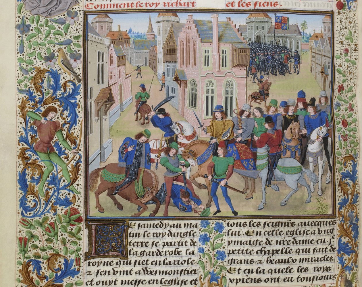 Wat Tylers død, ca 1470-1475. af Loyset Liedet