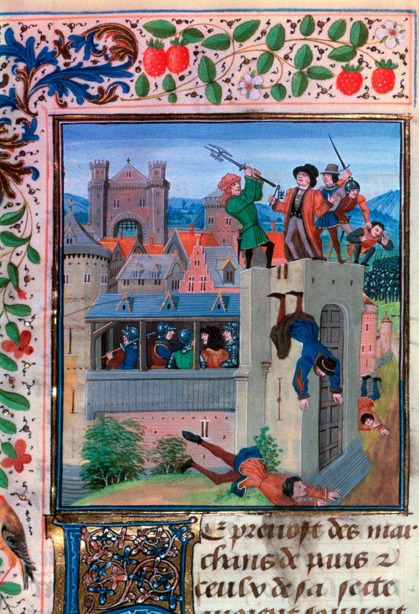 Mordet på Etienne Marcel, 1358, midten af det 15. århundrede af Loyset Liedet