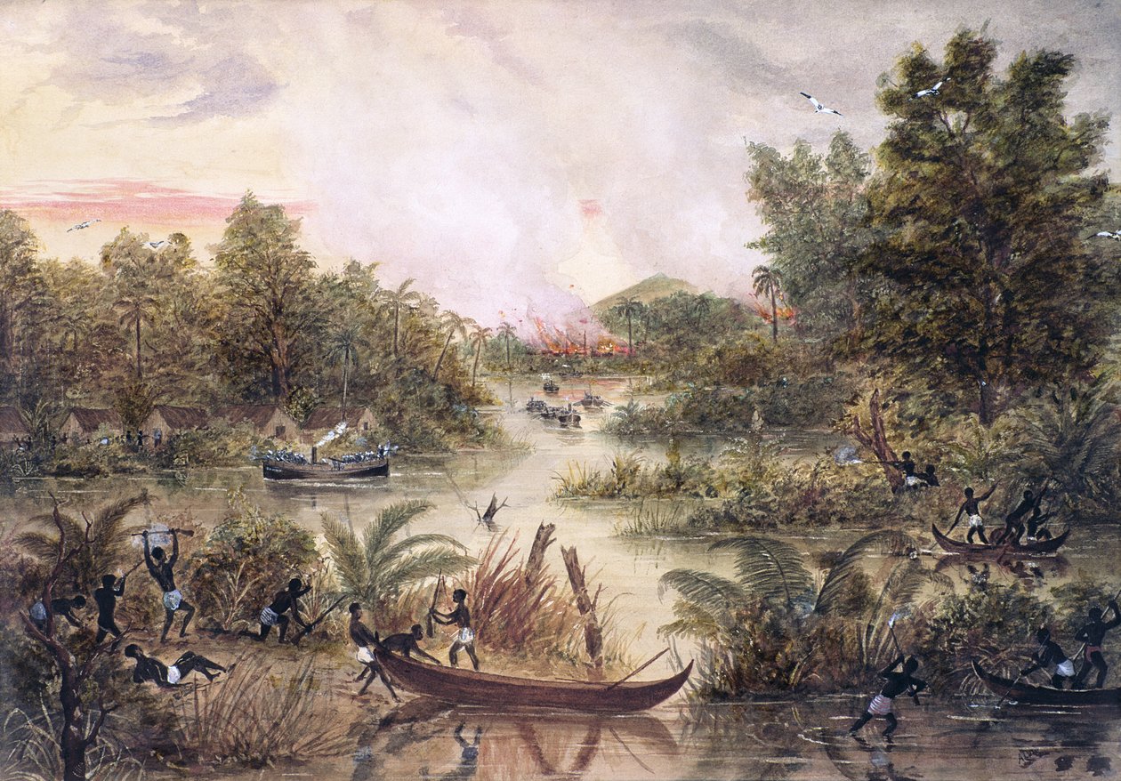Kanonbådsdiplomati, 1877 af Lt. A. Middlemass