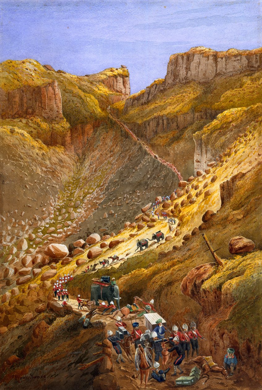 Chetta-kløften, Abessinien, 1868 af Lt Cornelius Francis James