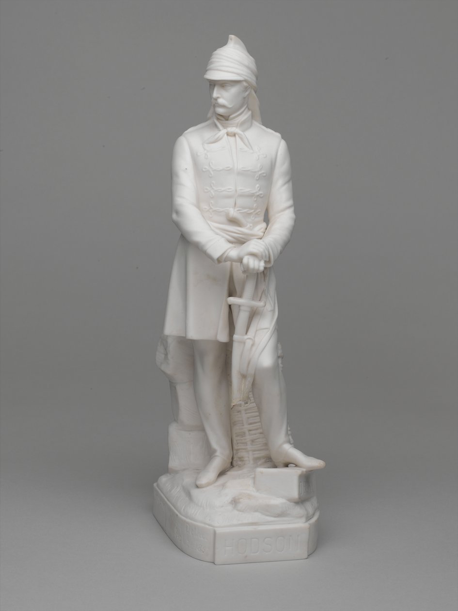 Parian ware-statuette af løjtnant (senere major) William Hodson af Ltd Mintons