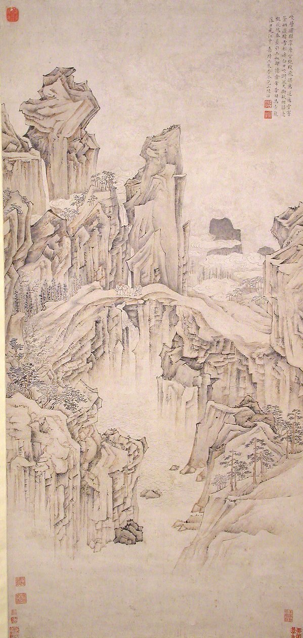 Natural Rock Bridge, dateret 1556. af Lu Zhi