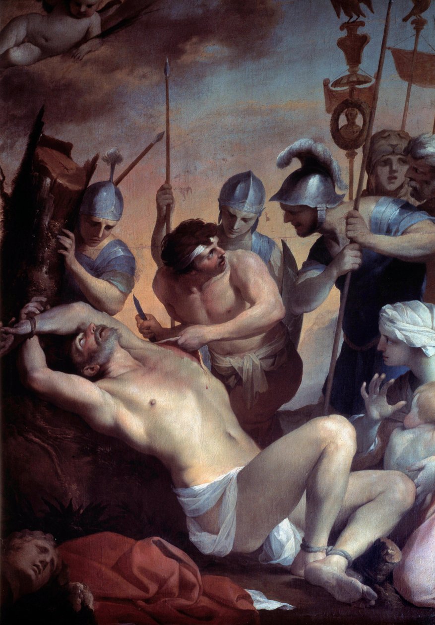 Saint Barthelemys martyrium. Maleri af Lubin Baugin (1612-1663) af Lubin Baugin