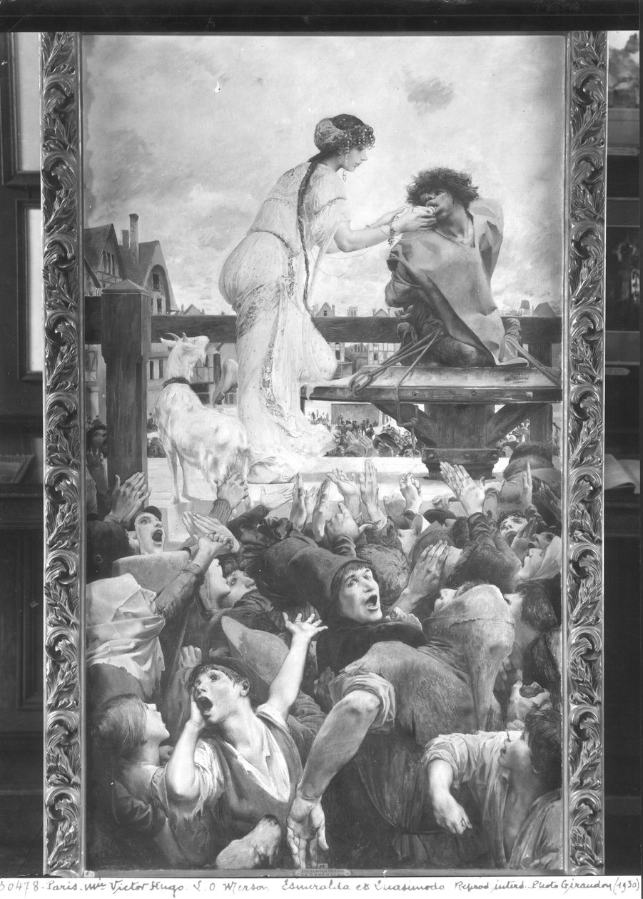 Esmeralda og Quasimodo, 1905 af Luc Oliver Merson