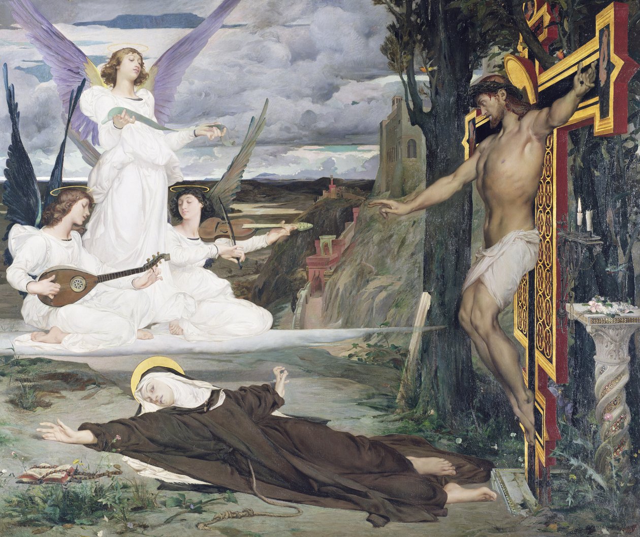 The Vision, Legend of the 14th Century, 1872 af Luc Oliver Merson