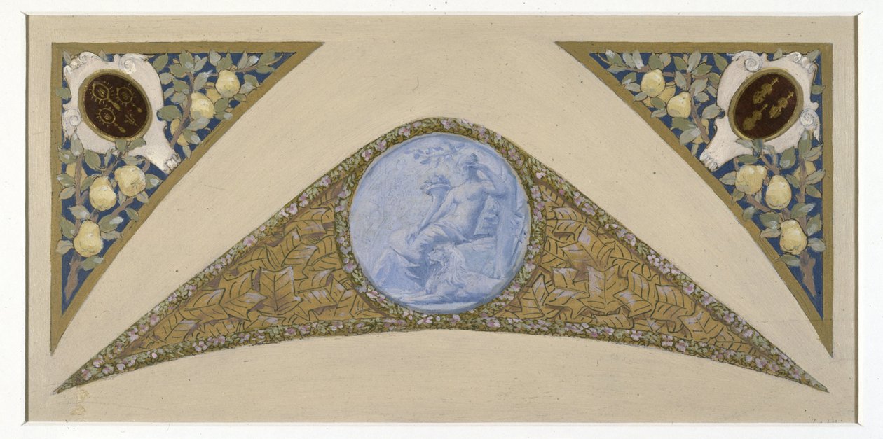Skitse til den festlige trappe på rådhuset i Paris: Jomfru, mellem 1888 og 1898 (olie) af Luc Oliver Merson