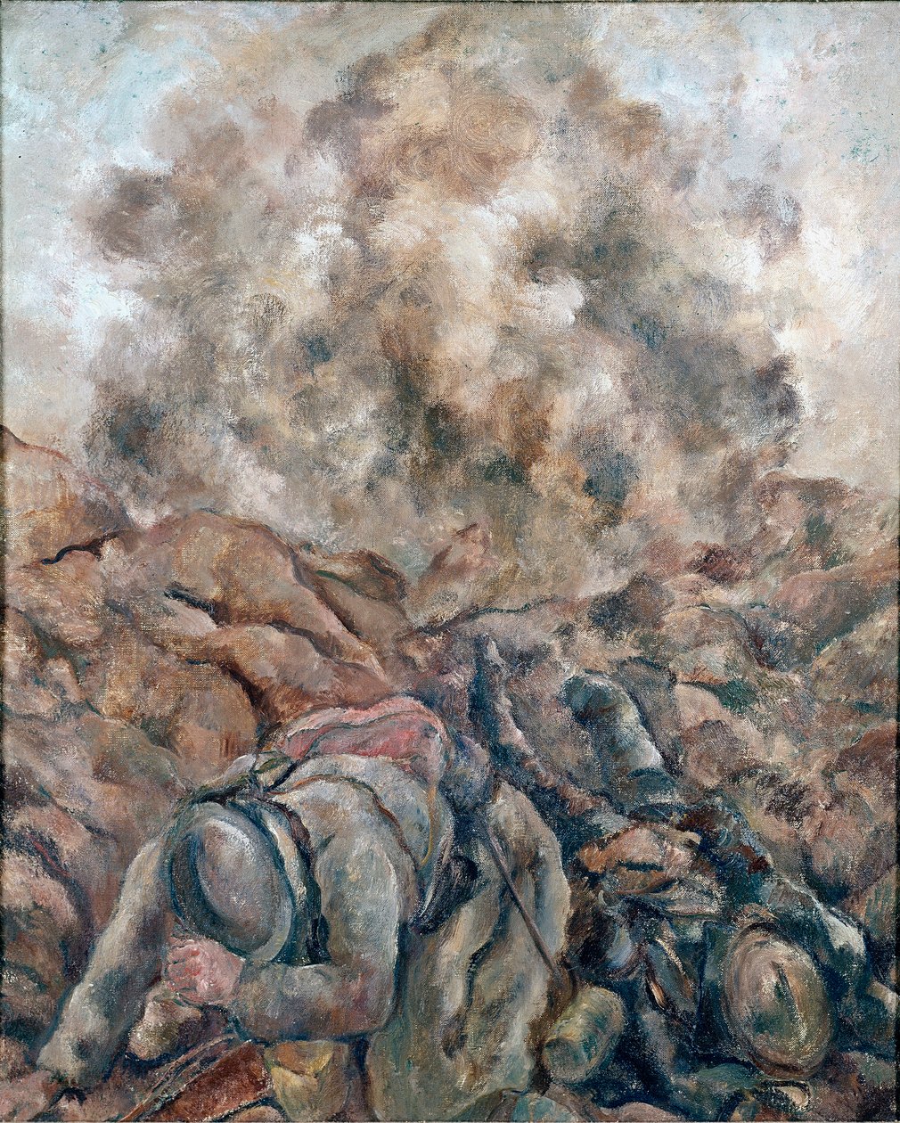 Første verdenskrig: "" Au Front "" Maleri af Luc Albert Moreau (1881-1948) 1914 Paris, Nationalmuseet for moderne kunst, Centre Georges Pompidou af Luc Albert Moreau