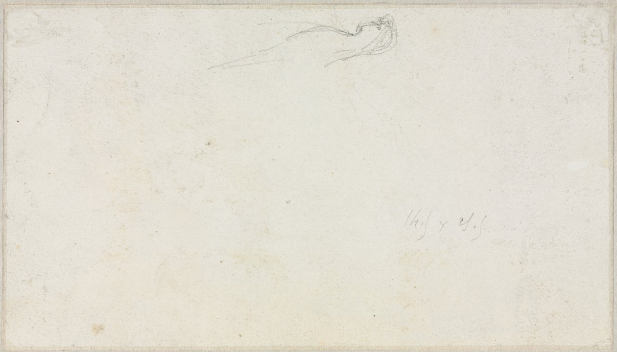 Skitse af en sfinx [] verso, ca. 1879-80. af Luc Olivier Merson