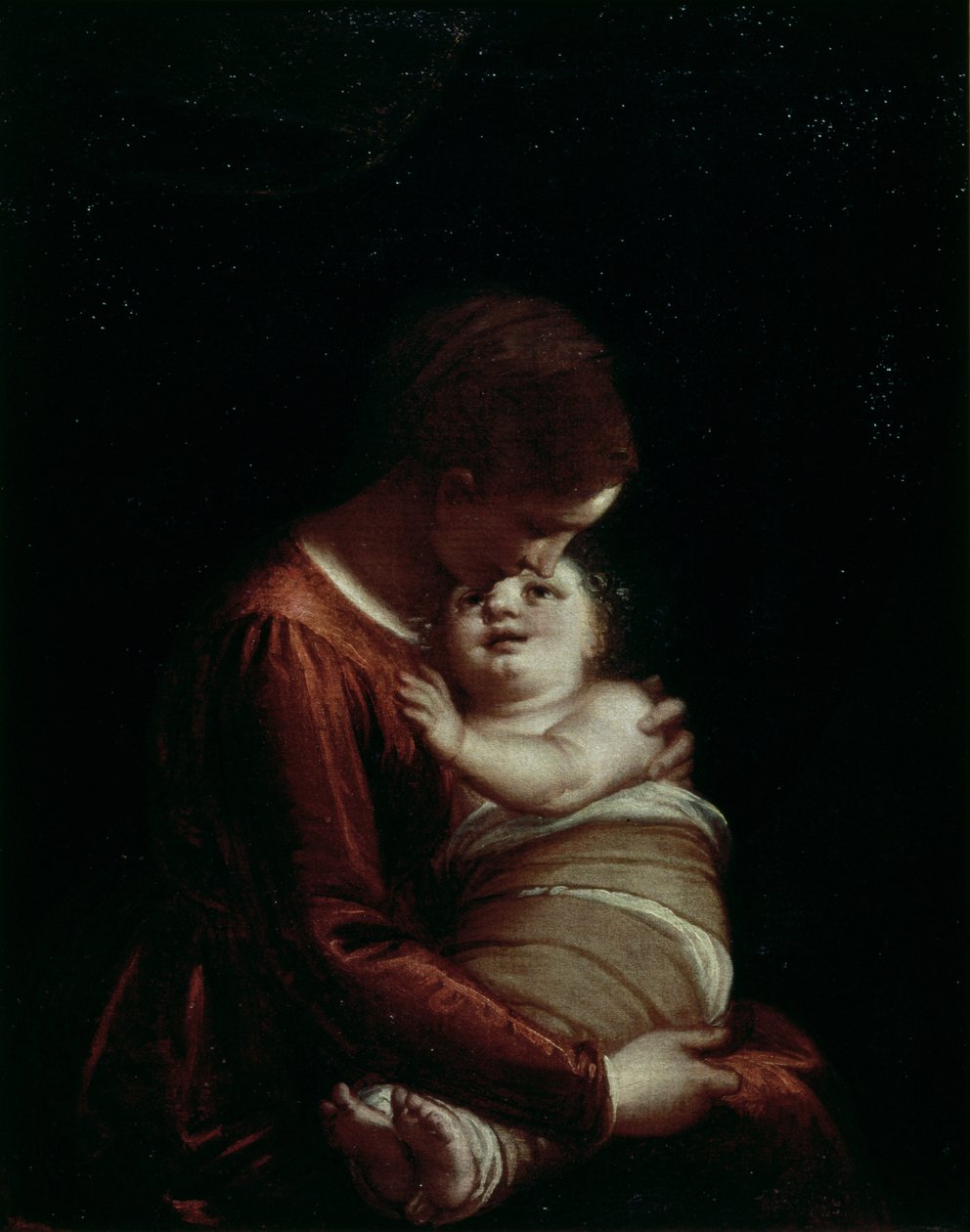 Madonna og barn, ca. 1570 af Luca Cambiaso