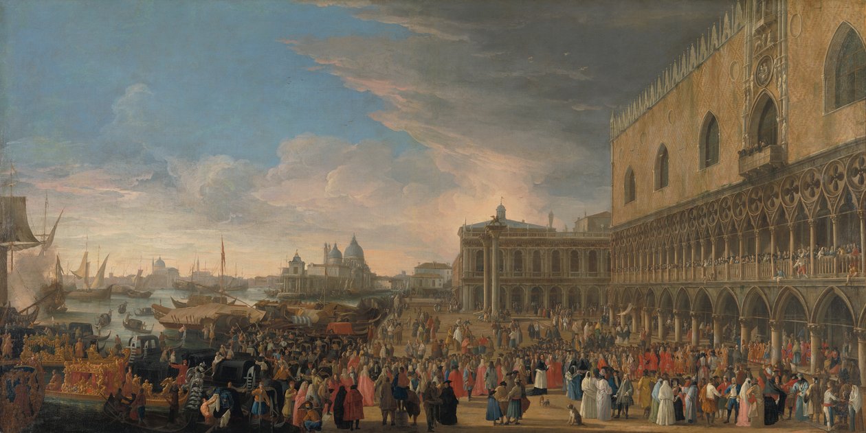 Den franske ambassadørs indtræden i Venedig i 1706 af Luca Carlevarijs