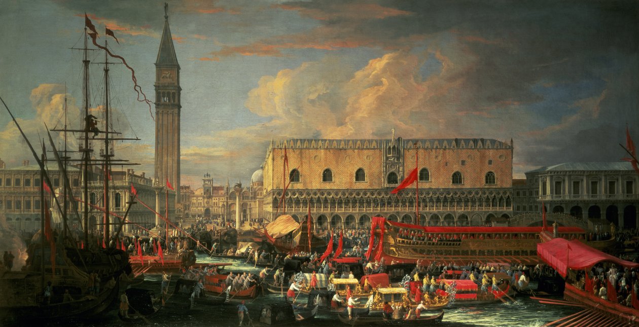 Bucintoro i Bacino, Venedig af Luca Carlevaris