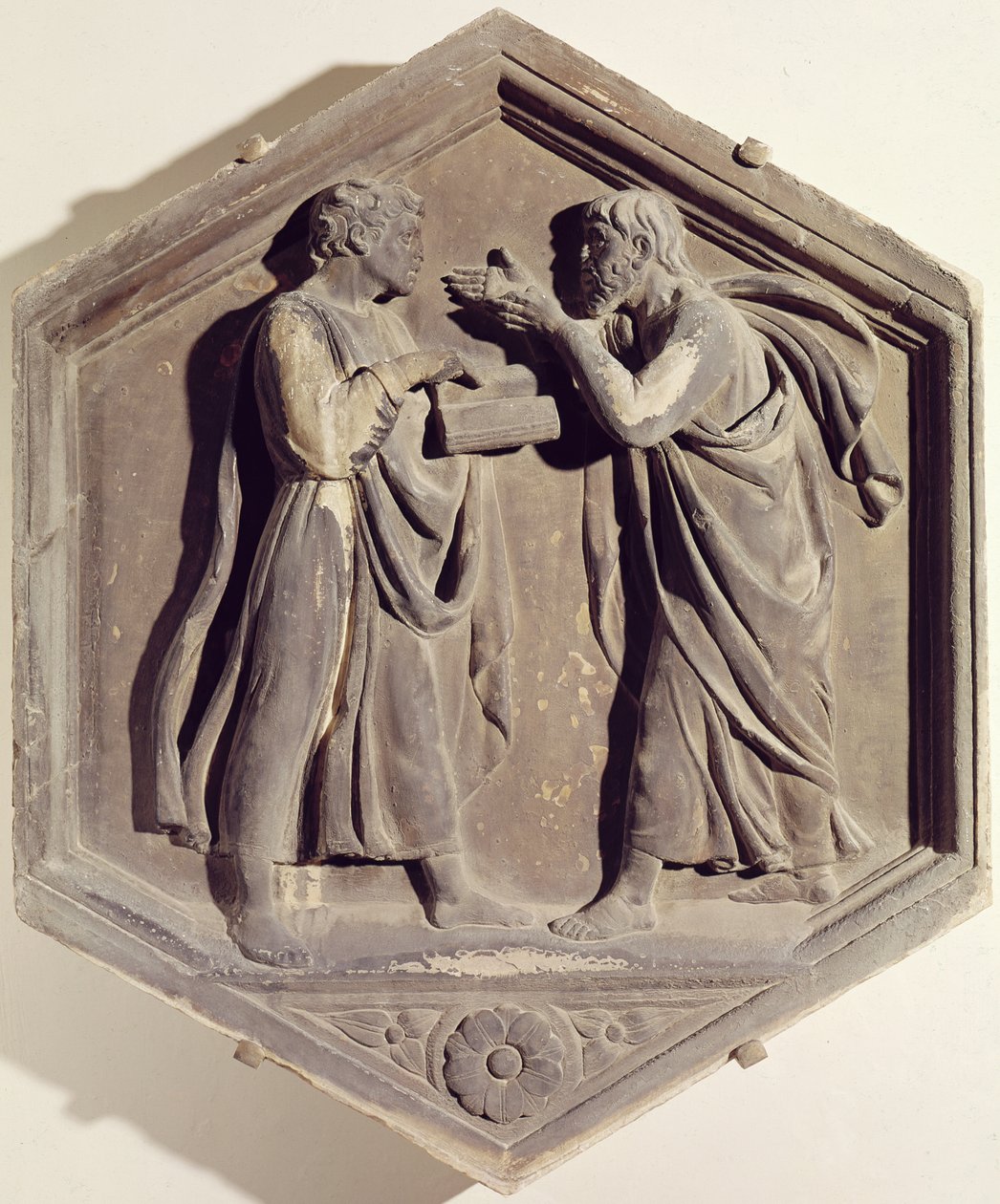 Logik og dialektik (marmor) af Luca Della Robbia