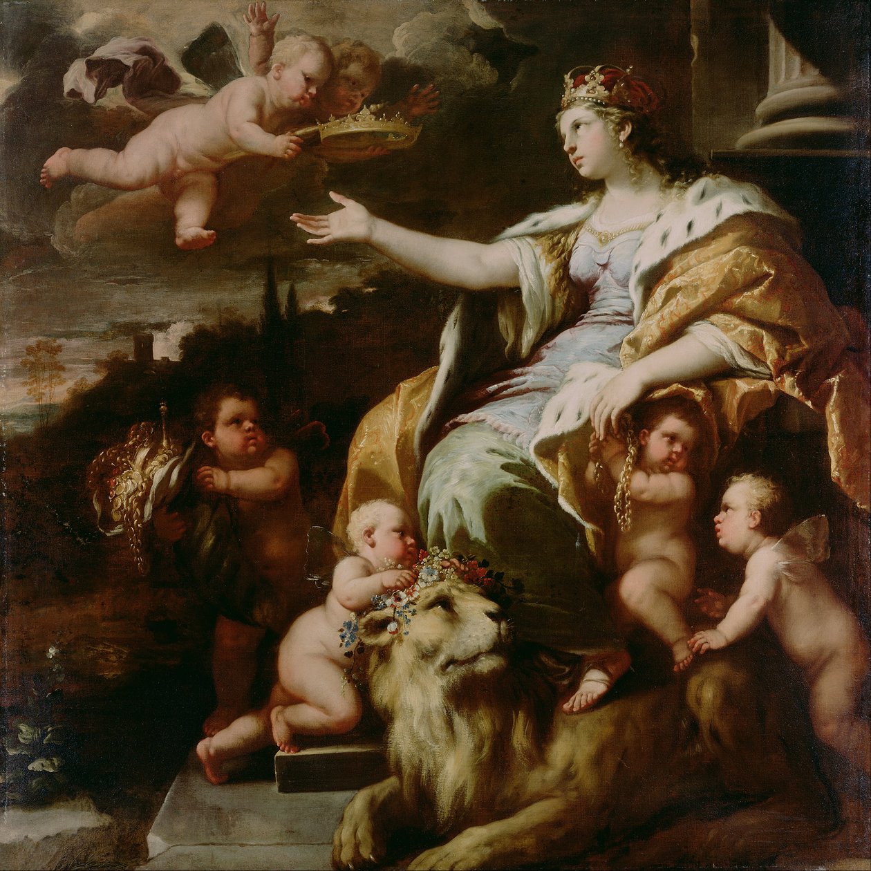 Allegory of Magnanimity af Luca Giordano