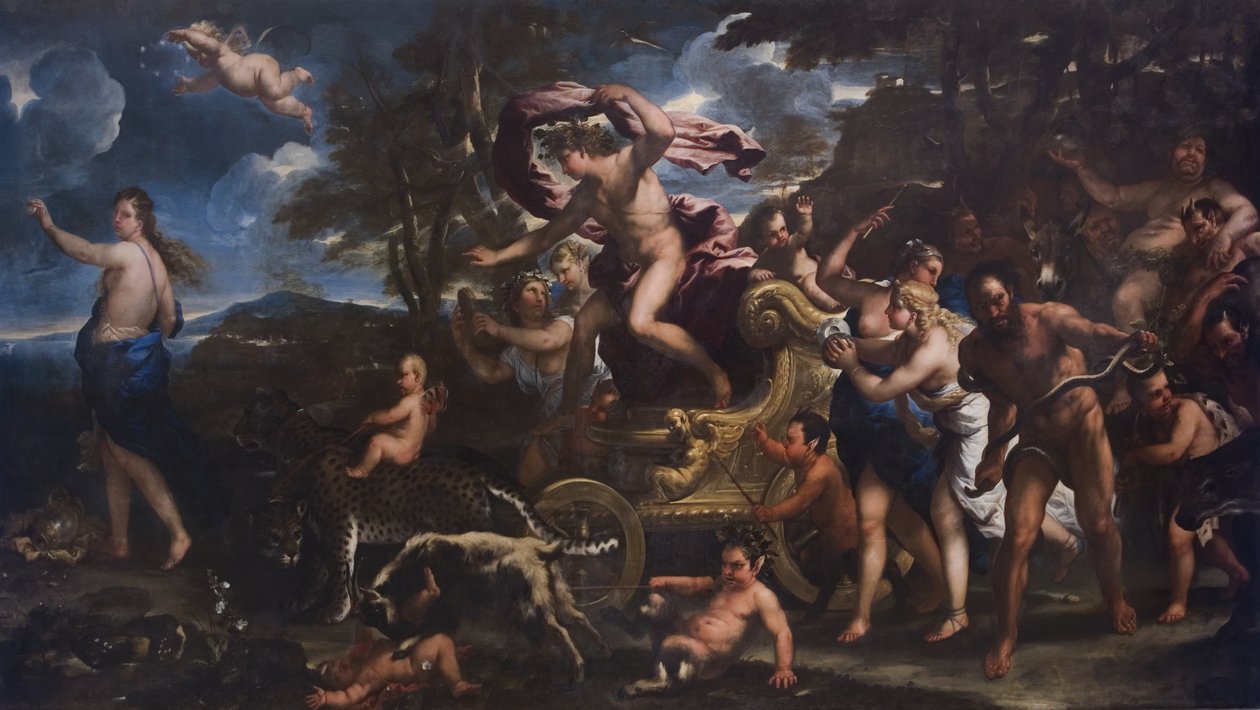 Bacchus og Ariadne, 1677 af Luca Giordano