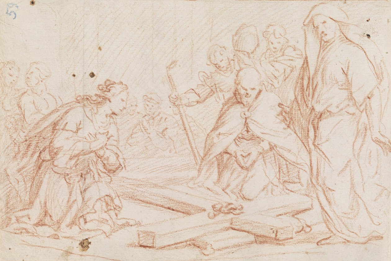 Opdagelse af korset af Luca Giordano
