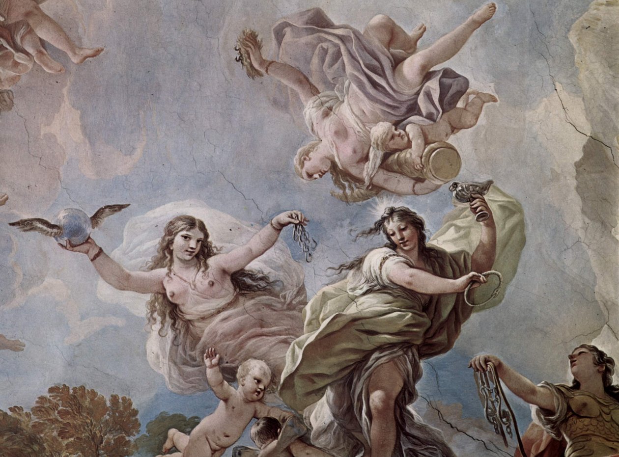 Fresker i galleriet på Palazzo Medici-Riccardi i Firenze af Luca Giordano