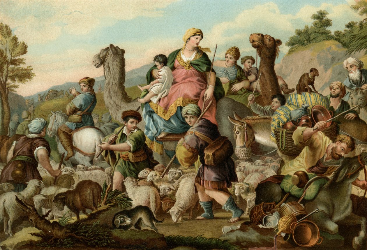 Jakobs flugt af Luca Giordano