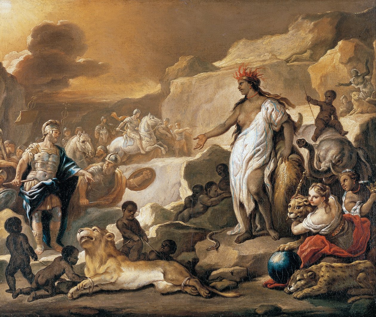 Serie af de fire dele af verden. Afrika af Luca Giordano