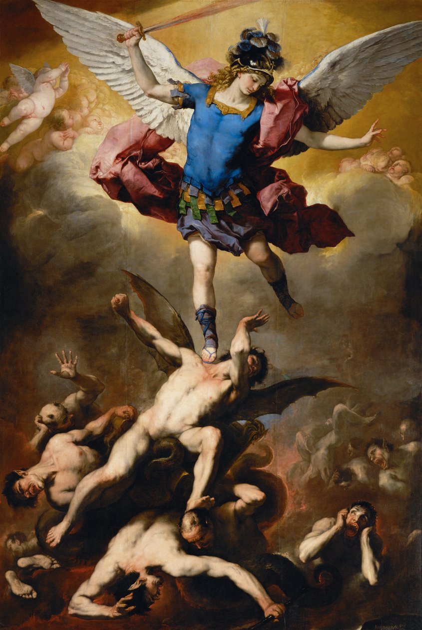 De oprørske englers fald af Luca Giordano