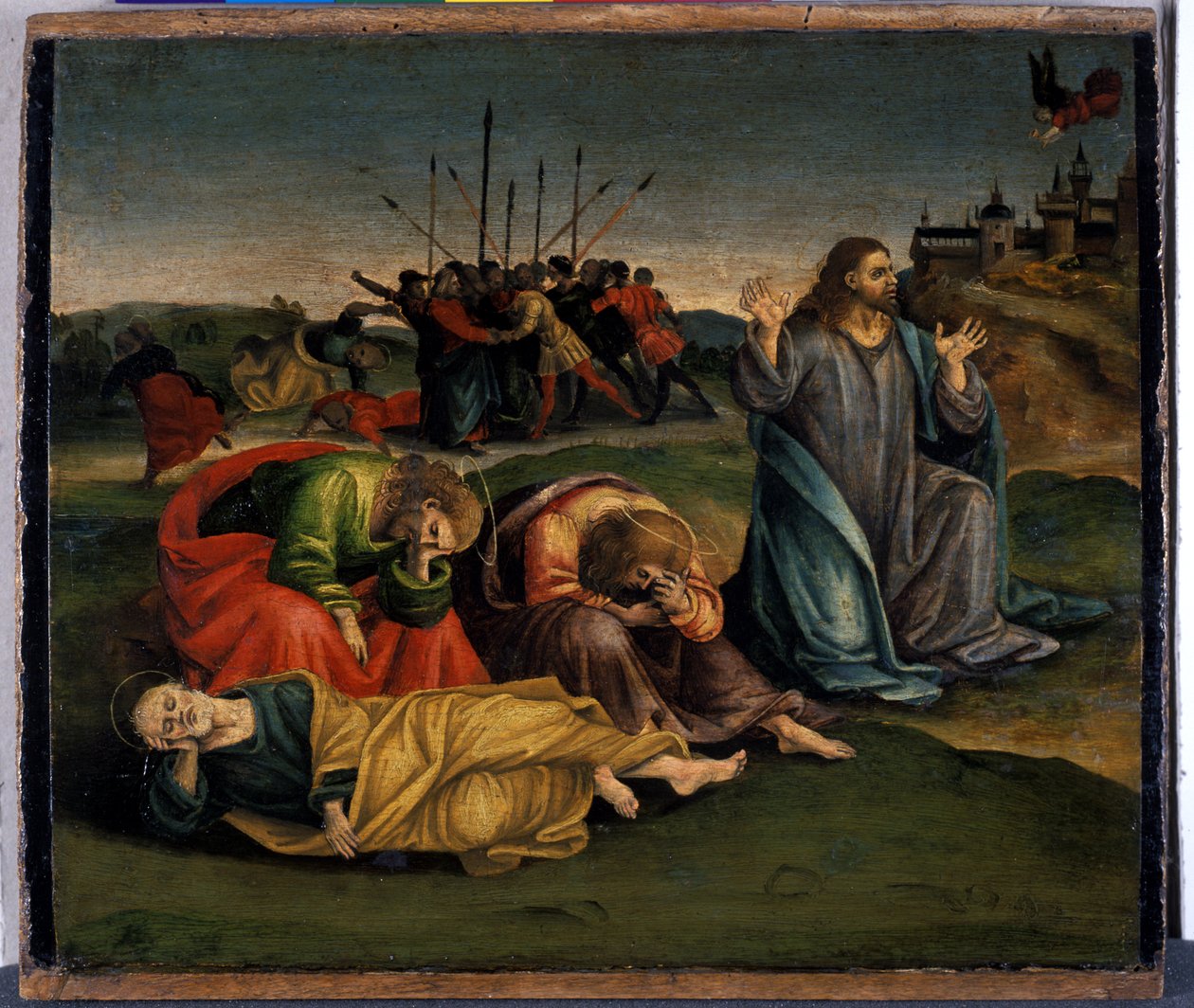 Kristus på Oliebjerget, ca. 1507 (tempera på poppeltræ) af Luca Signorelli