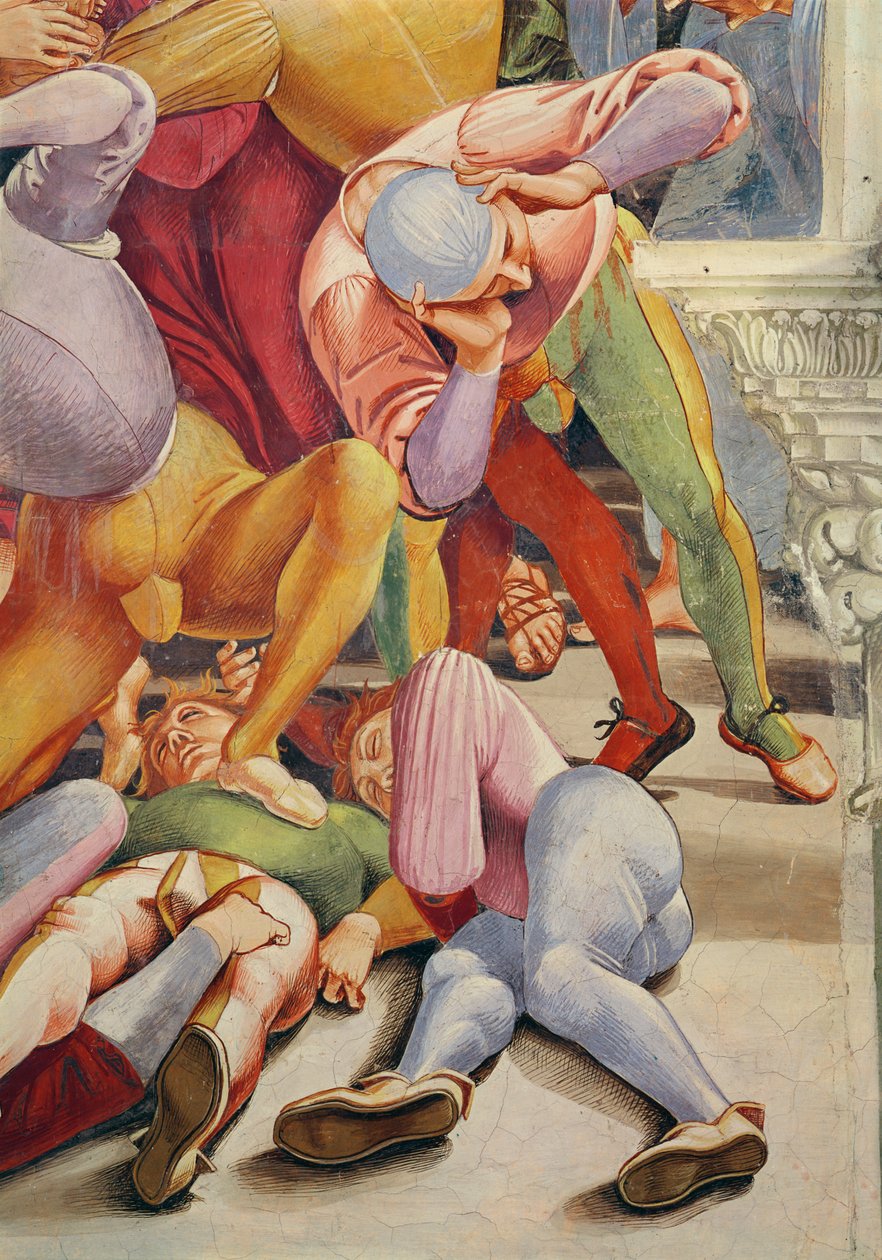 Detalje af profeter og verdens ende, indgangsvæg til Madonna di San Brizios kapel, 1499-1504 (detalje af 434199) af Luca Signorelli