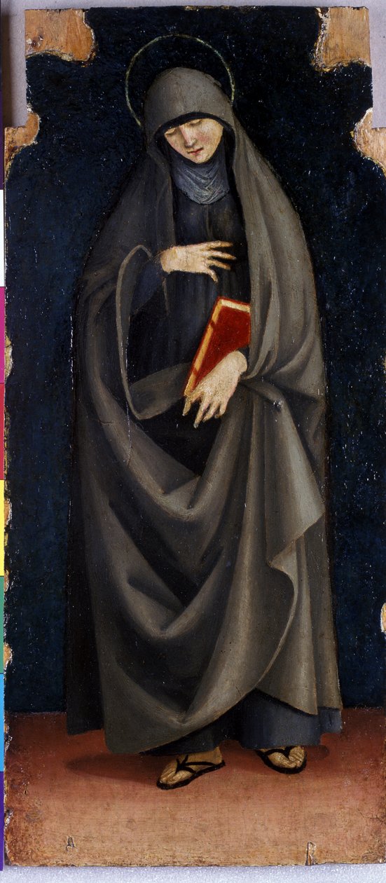 St. Clare, ca. 1515-20 (tempera på poppeltræ) af Luca Signorelli