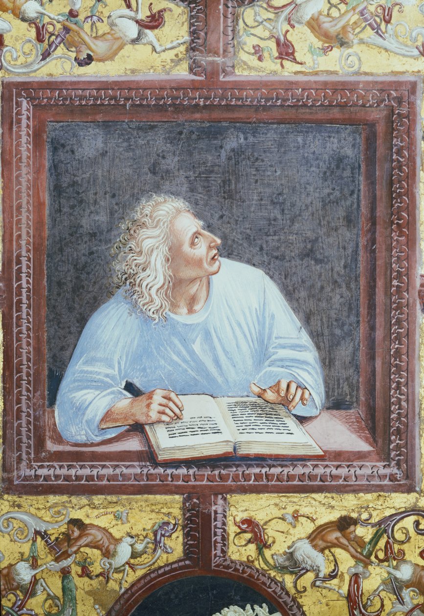 Digteren Virgil (70-19 f.Kr.) detalje fra The Last Judgment-cyklus i kapellet i San Brixio, 1499-1504 af Luca Signorelli