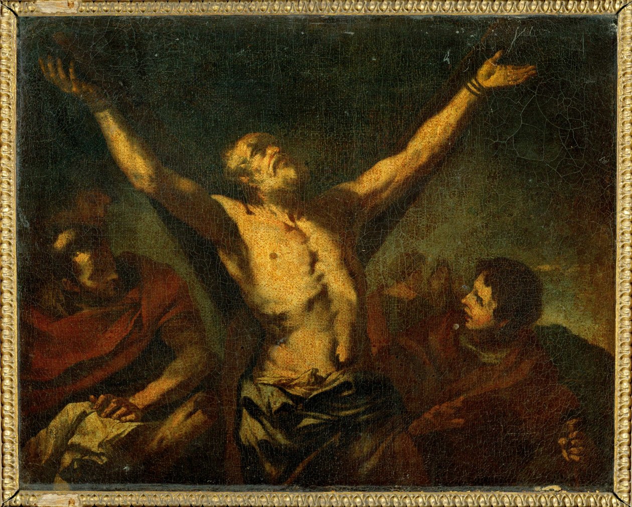 La martyr de Saint Andre - Sankt Andreas, apostlens martyrium ... af Luca (circle of) Giordano