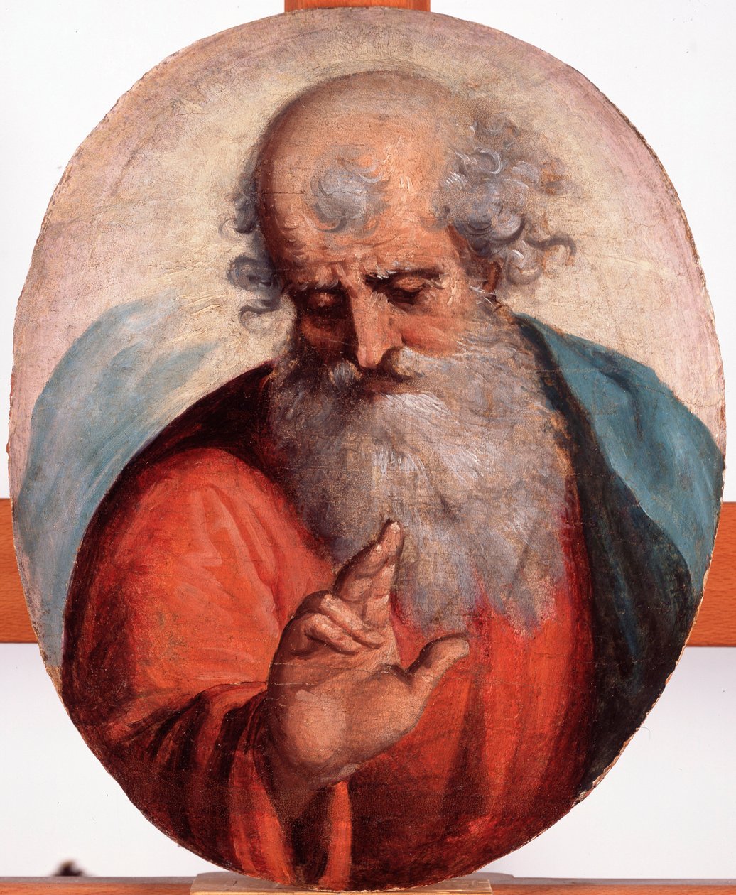 Repræsentation af den Hellige Fader (Den evige Fader) Maleri af Luca Cambiaso (1527-1585) Dim 41,7x33,5 cm Genes, Musei di Strada Nuova (tidligere Palazzo Bianco) af Luca Cambiaso