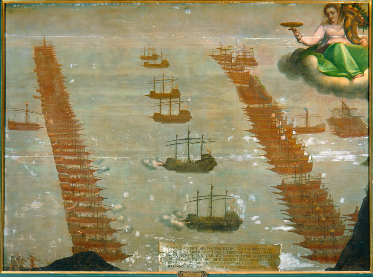 Søslaget ved Lepanto i 1571, hvor den kejserlige flåde under Don Juan d