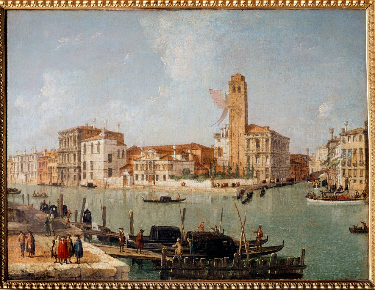 Canal Grande i Venedig Maleri af Luca Carnevaris (1663-1730) Reims fra det 18. århundrede, Museum of Fine Arts af Luca Carlevaris