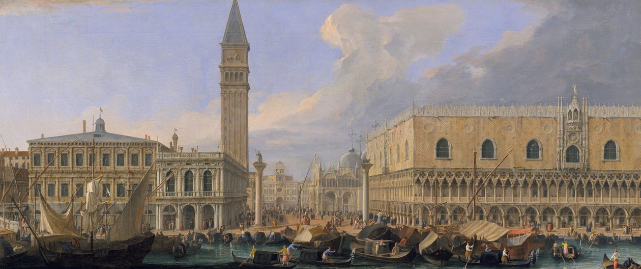 Moloen, Venedig, fra Bacino di San Marco, ca. 1709 af Luca Carlevaris