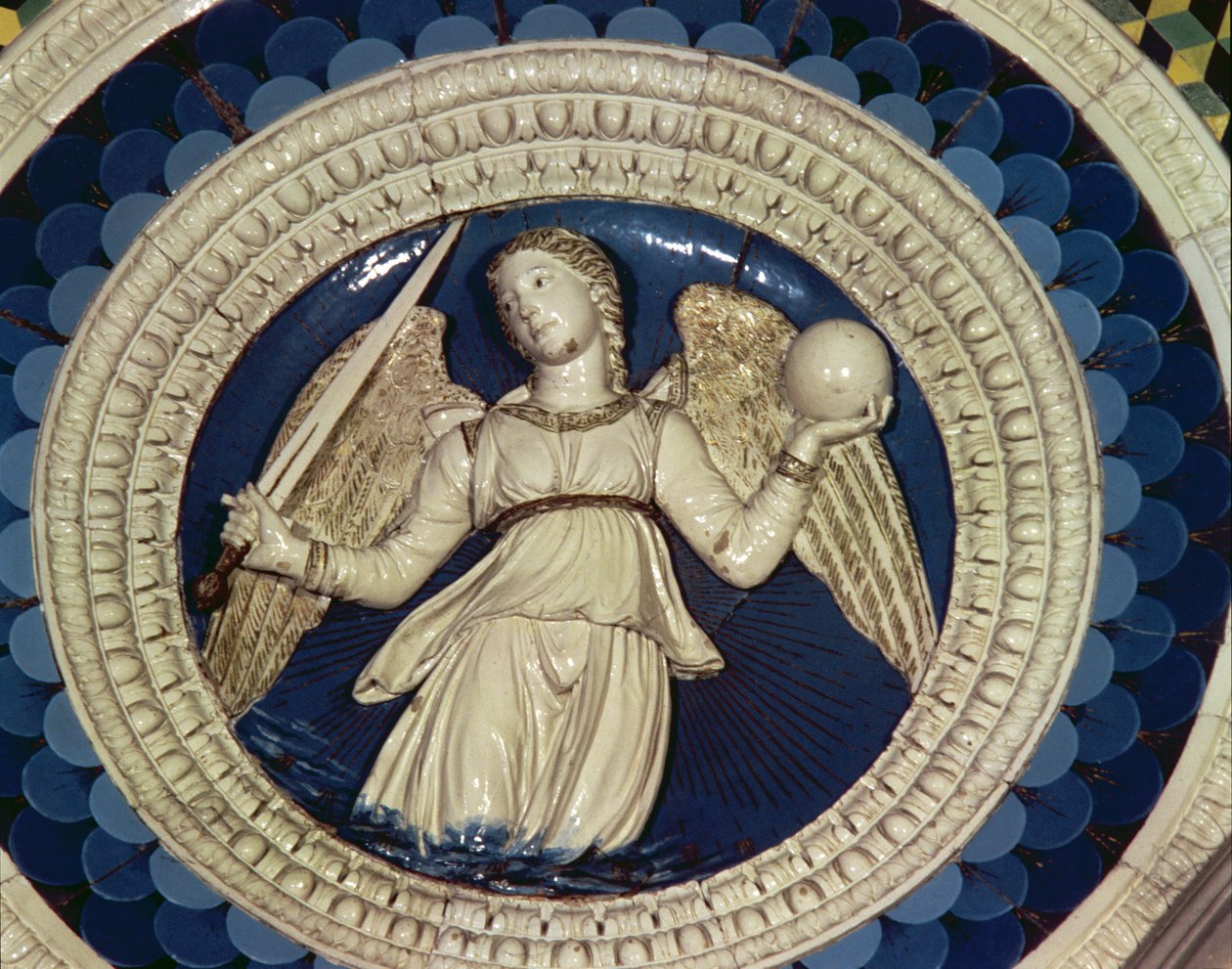 Retfærdighed, rund fra graven af Portugals kardinal, 1460
