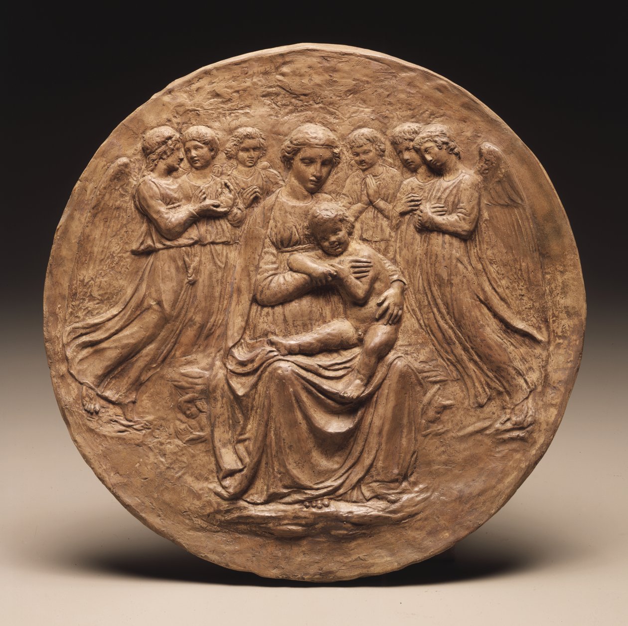 Madonna og barn med seks engle, ca. 1860 af Luca Della Robbia